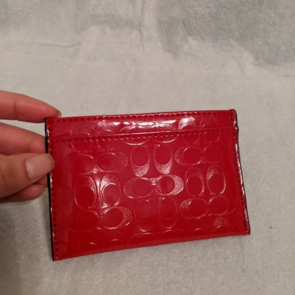 ***SOLD***COACH Red Patent Leather Card Holder - Picture 5 of 8
